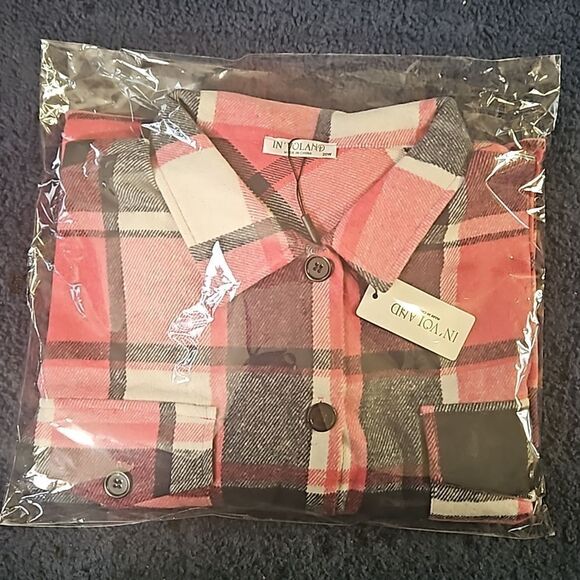 PLUS SIZE Women's Warm (Oversized) Multi Color Flannel Shacket Jacket. SIZE 20W - Picture 15 of 15